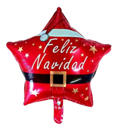 GLOBO ESTRELLA FELIZ NAVIDAD 18"