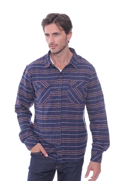 CAMISA ML WILSONER GREAT DE VIYELA COLOR AZUL en internet