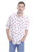 CAMISA MANGA LARGA LEAF BLANCO ROJO - Soho Denim