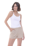 SHORT BROOK LIN CAMEL DE LINO