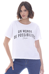 REMERA MC UN MONDE ESTAMPADA BASE BLANCO