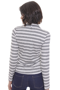 Polera Rayada Tina Gris - comprar online