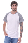 Remera Manga Corta Raglan Lis Crudo Gris