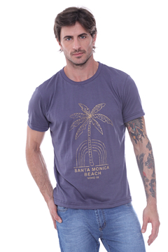 Remera Manga Corta Santa Palm Azul - comprar online