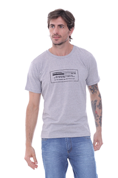 Remera Manga Corta Self Gris Claro