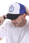 GORRA TRUCKER COMBINADA BROS AZUL