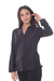 CAMISA ML JULIETTE II EN MORLEY COLOR NEGRO en internet