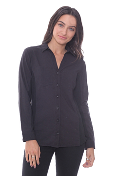 CAMISA ML JULIETTE II EN MORLEY COLOR NEGRO