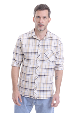 CAMISA ESCOCESA M/LARGA ATLANTA CRUDO