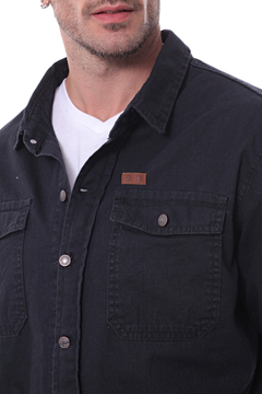 CAMISA DE JEAN M. LARGA BLACKDOOR COLOR NEGRO - comprar online