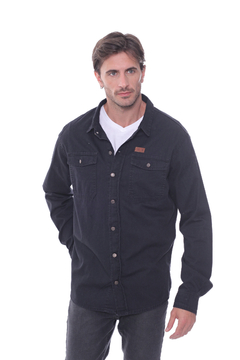 CAMISA DE JEAN M. LARGA BLACKDOOR COLOR NEGRO - Soho Denim