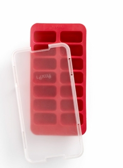 Cubetera bandeja hielo Rectangular Roja Silicona