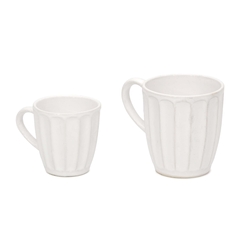 Taza Mug Facetada Blanca 150 cc