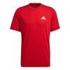 Camiseta Esportiva AEROREADY Designed 2 Move Feelready Adidas - Vermelho+Branco GM2108