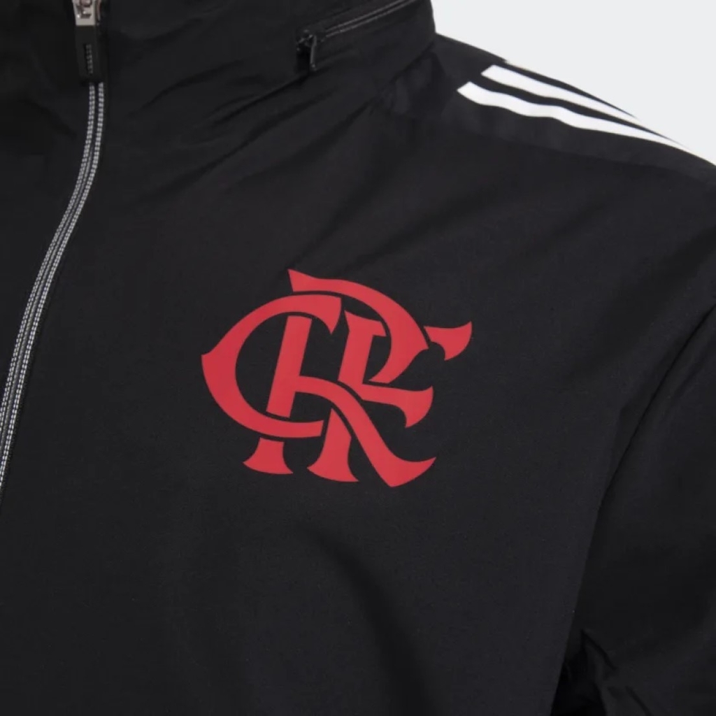 Jaqueta de Chuva Flamengo Adidas Preta 2021 EX7849