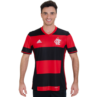 Camisa Flamengo Adidas Rubro Negra Jogo 1 2016 2017 Modelo Jogador