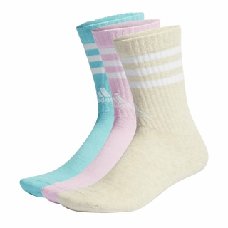 Adidas 3-Stripes Cushioned Crew Socks 3 Pairs - White IJ8256