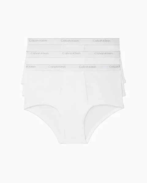 Kit 3 Cuecas Calvin Klein Underwear Brief Anatômica Branca - U1000M-100