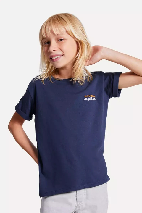 Camiseta Infantil Reserva Mini Amor De Filhota Marinho - 0067223-312