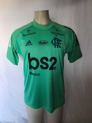 Camisa de Treino Flamengo Adidas 2020 Verde Com Patrocínio FH7581