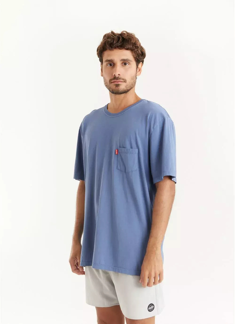 T-shirt Redley Estonada Bolsinho Colors Azul - 123580 na internet