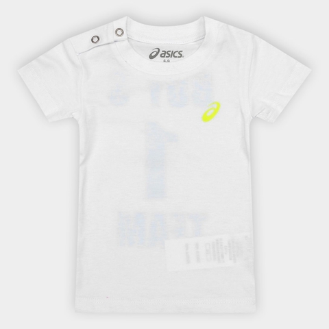 Camisa Asics Bebê Sugar Tee Menino Branca KMRB0004-01