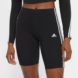 Bermuda Ciclista Adidas Sportswear Logo Preta Feminina - GB4353