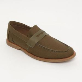 Loafer Reserva Henry® Texturizado. - Verde Militar & Marrom Claro. - Reserva 46319HML