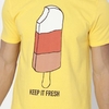 Camiseta "Keep It Fresh". - Amarela & Preta. 4EZ01KEN