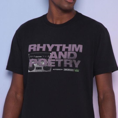 Camiseta Vintage Rhythm And Poetry. - Preta & Roxa. - Osklen 618651-10 na internet