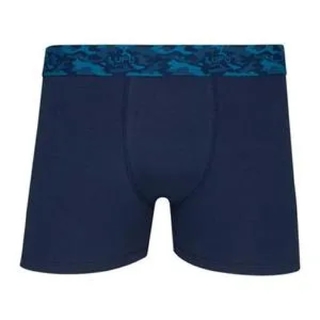 Cueca Boxer Com Recortes. - Azul Marinho & Azul. - Lupo 00784-903