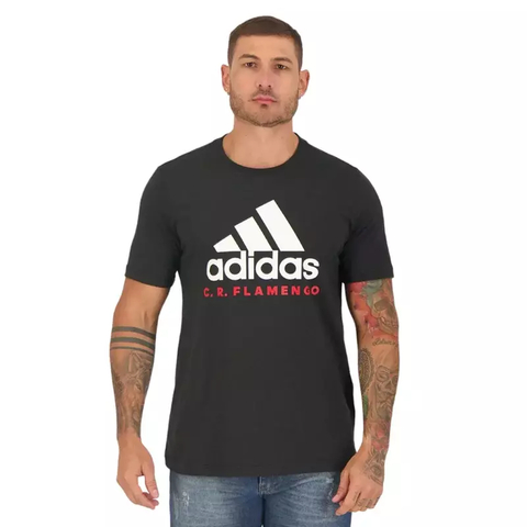 Camiseta Gráfica DNA Flamengo Preto Adidas - HY6247