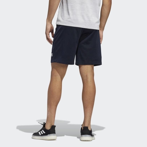 Shorts Adidas Knit Logo Azul-Escuro EY0322 na internet