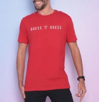 Camiseta Guess®. - Vermelha & Branca. - Guess MBFRTSKP853