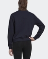 Blusão de Moletom Feminino Adidas Essentials Logo Azul Escuro + Vermelho HH8834 - comprar online