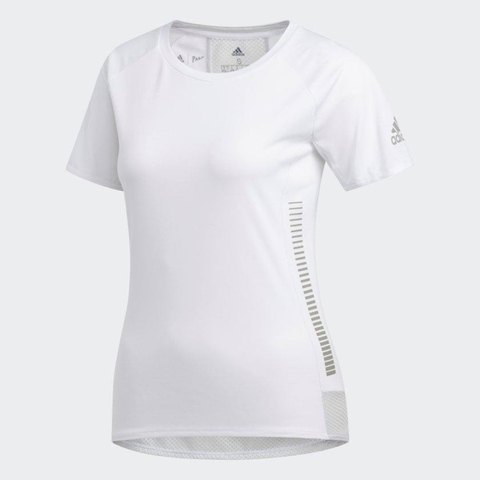 Camiseta Feminina Adidas 25/7 Rise Up n' Run Parley Branca EI6307