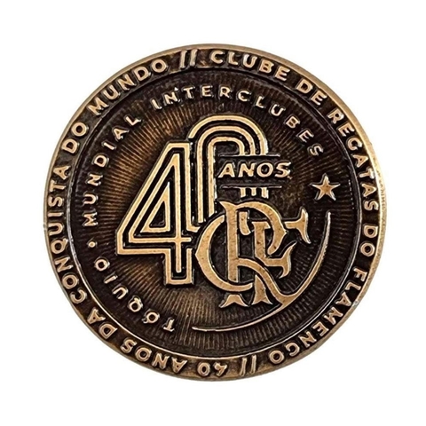 Moeda Comemorativa Oficial Licenciada Flamengo 40 Anos do Mundial MD1981