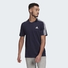 Camiseta Adidas Essentials 3-Stripes Azul Marinho GL3734