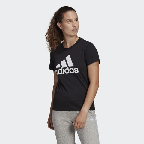 Camiseta Feminina Adidas Loungewear Essentials Logo - Preto GL0722 - comprar online