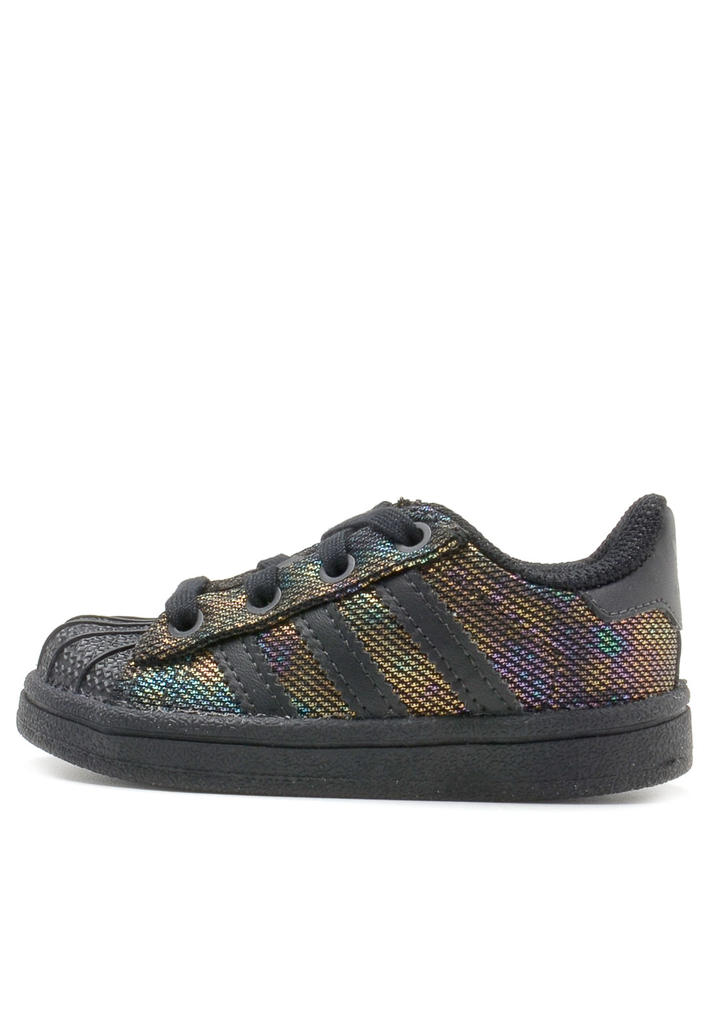 Tênis Adidas Infantil Superstar Iridescent Preto BY2186