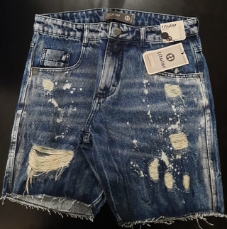 Bermuda Jeans Titular Jeans Linha Ocre Strong Azul Escuro 12439.456