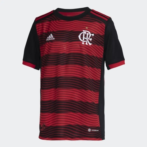 Camisa Infantil Flamengo Adidas Rubro-Negra 2022 HA8342