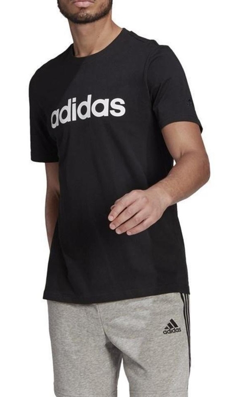 Camiseta Adidas Logo Linear Masculina Preto FZ8714