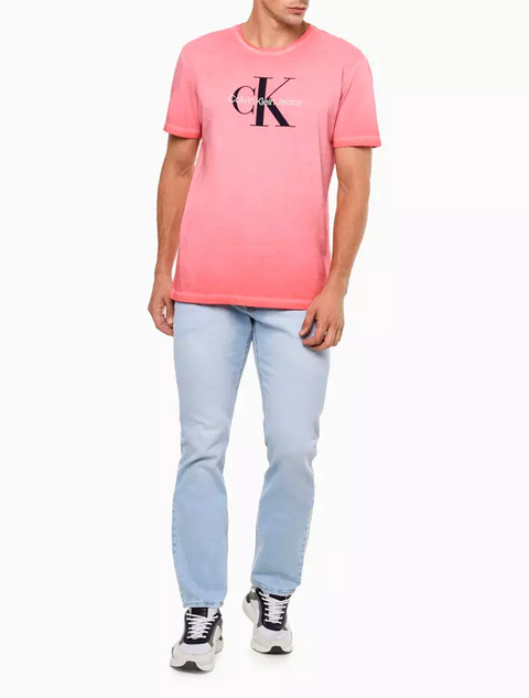 Camiseta Calvin Klein Masculina Reissue Tinto Pêssego - CKJM113E-0220 - comprar online