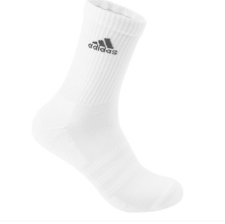 Meias Adidas Amortecidas Cano Alto 3 Pares Branco - HT3446