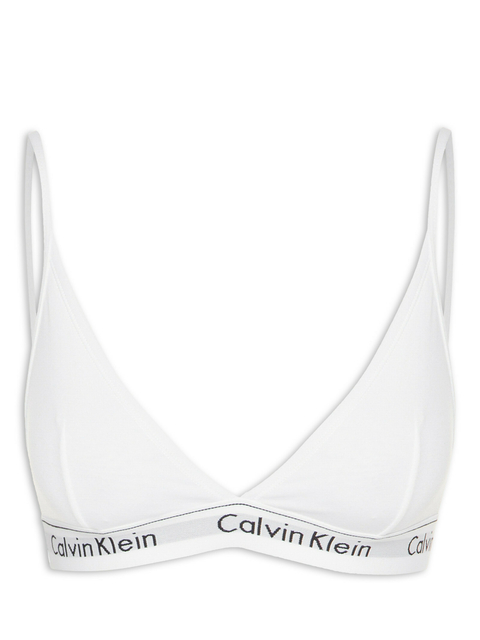 Top Calvin Klein Triângulo Moderno Cotton Branco - MAR4005-0900