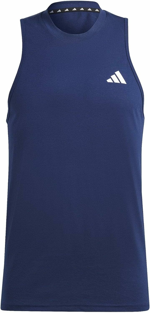 Camiseta Regata Adidas sem Mangas Treino Logo Azul - IC6948