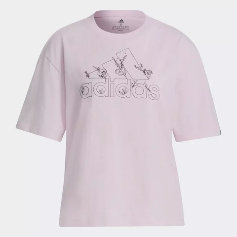 Camiseta Adidas Estampa Floral Soft Logo Feminina - GS4143