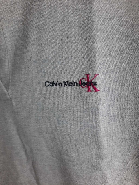 Vestido Polo Calvin Klein Jeans Curto Logo Cinza CF2OC30VM267-0966 - comprar online