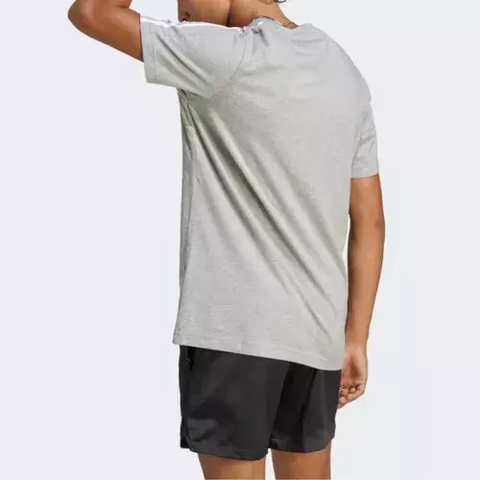 Camiseta adidas Masculina 3 Stripes Cinza - IC9337 - Kevin Sports